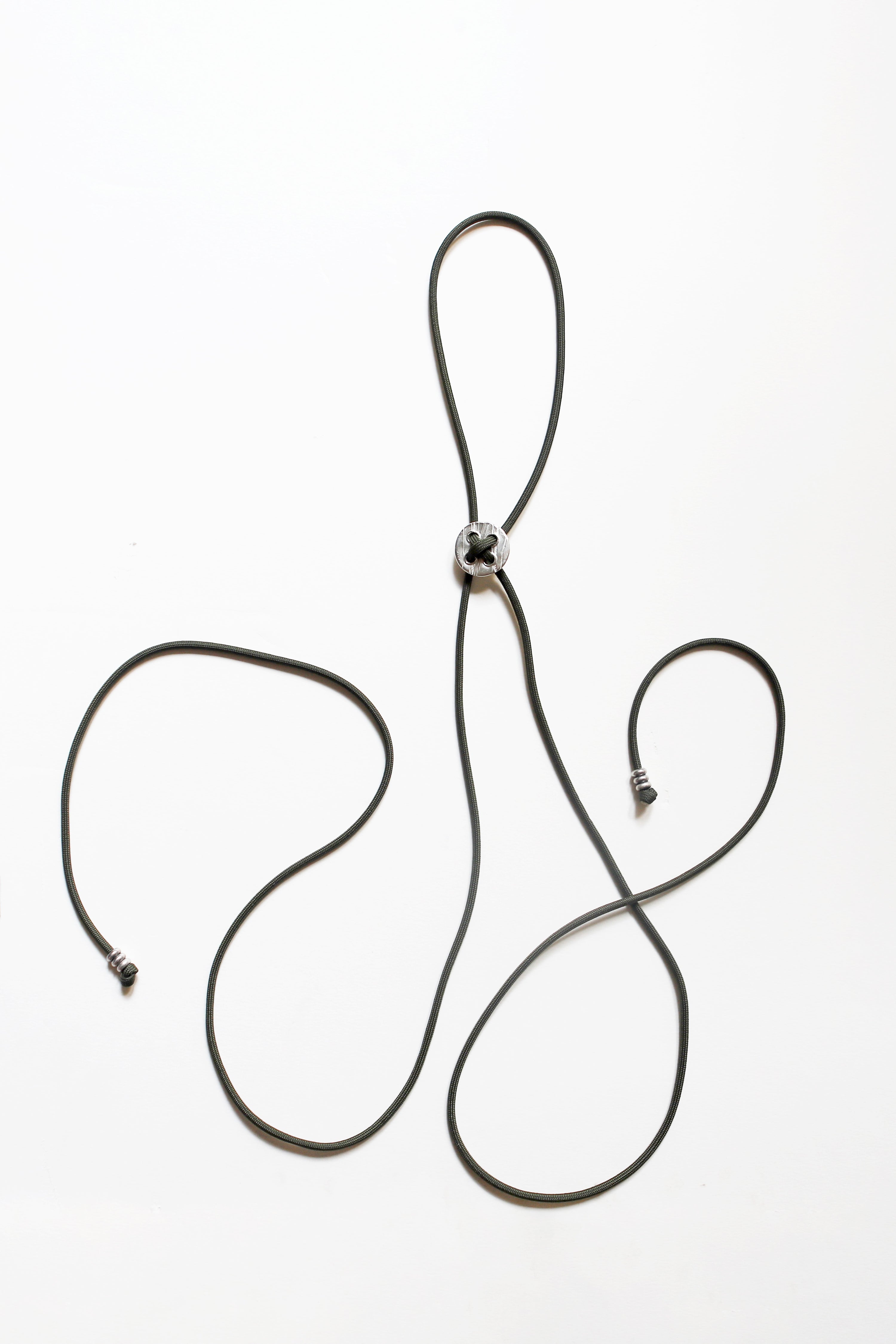 Button Bolo in Silver