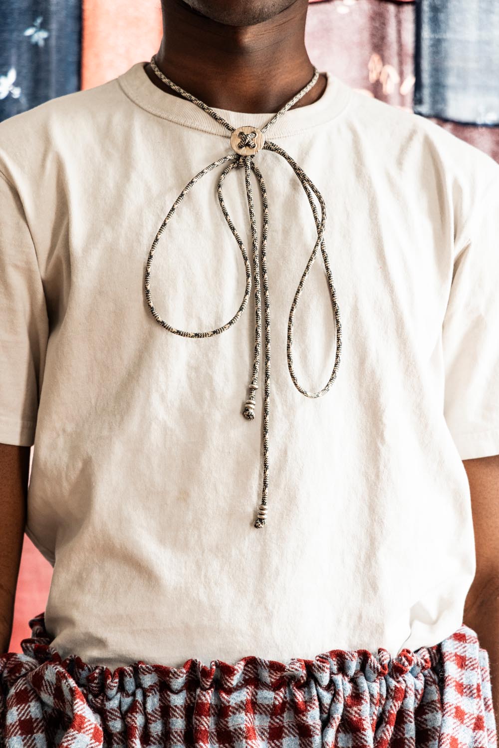 Button Bolo / Camo Cord